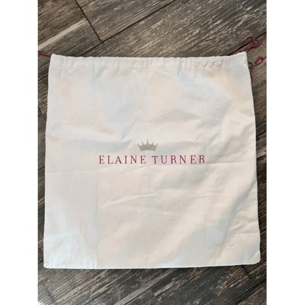 Elaine Turner Red Crocodile Embossed Leather Satchel Handbag Gold Hardware‎